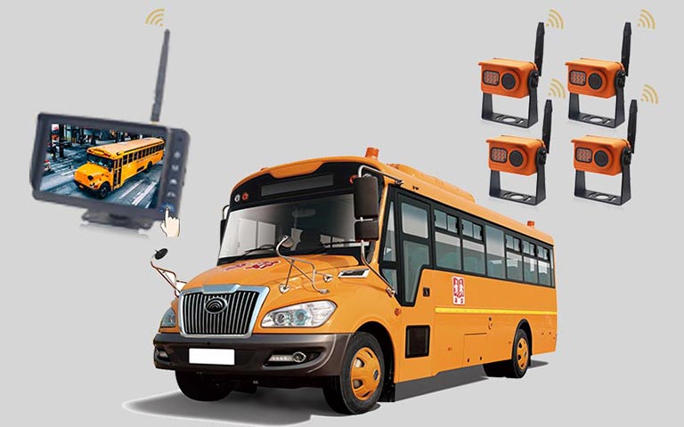 Wireless 4View Camera Surveillance Safety Solutions for School Buses