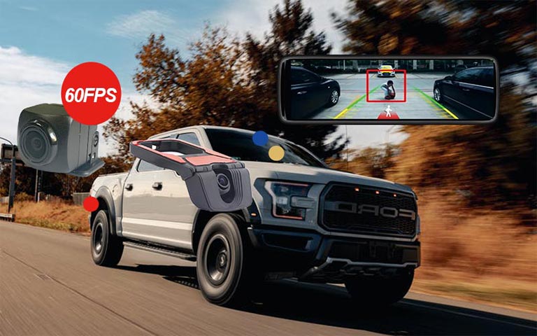 Smart Mirror Camera System Safety Solution for Pickup Trucks