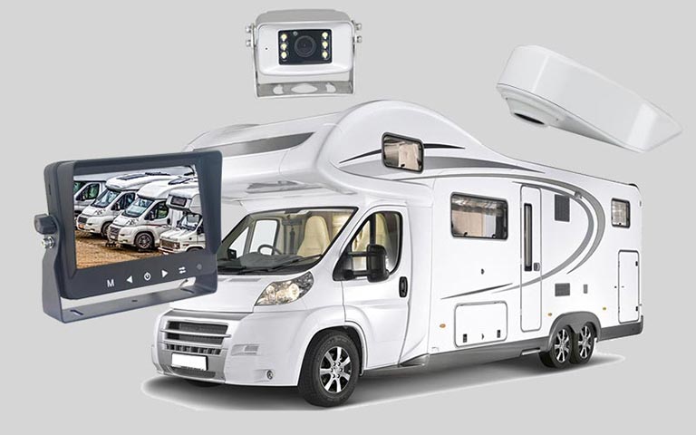 Motorhome HD side and rear view camera Monitor System Security Solution